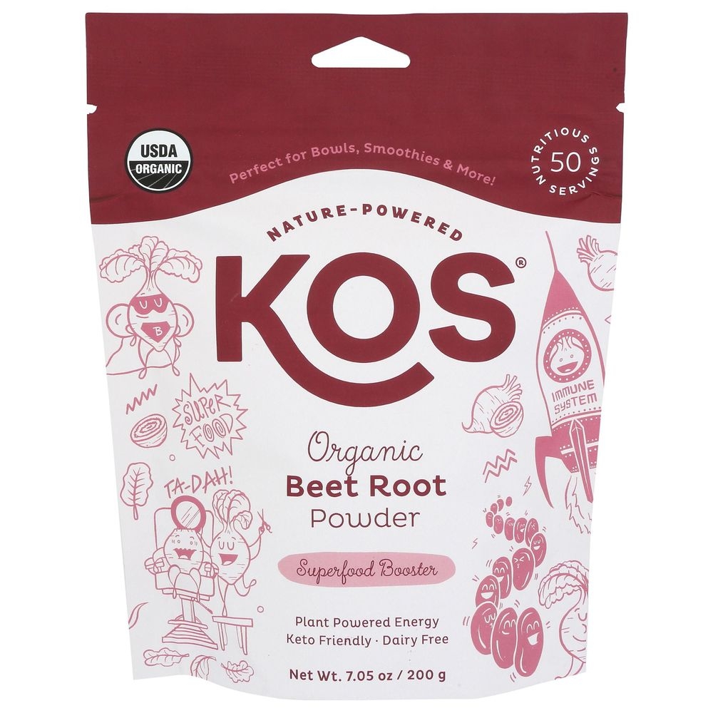 Kos Organic Superfood Beet Root Powder, 7.1 Ounce