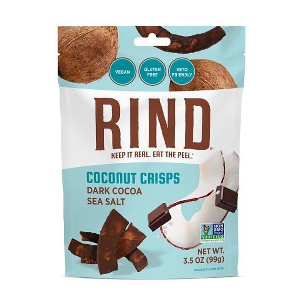 Rind Dark Cocoa Sea Salt Coconut Crisps, 3.5 Ounce -- 12 per case