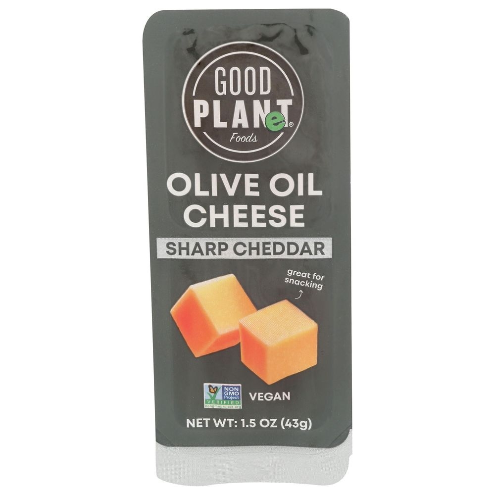 Good Planet Foods Sharp Cheddar Olive Oil Cheese, 1.5 Ounce -- 16 per case