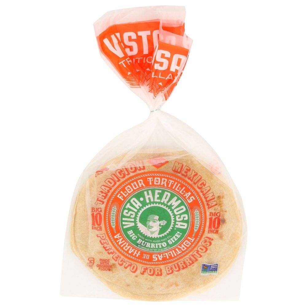 Vista Hermosa 10 inch Traditional Flour Tortillas, 17 Ounce -- 6 per case