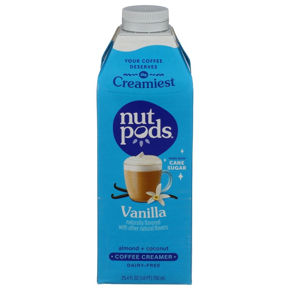 Nutpods Cane Sugar Vanilla Creamiest Almond plus Coconut Coffee Creamer, 25.4 Ounce -- 6 per case