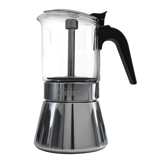 London Sip 3 Cup Glass Stovetop Espresso Coffee Maker