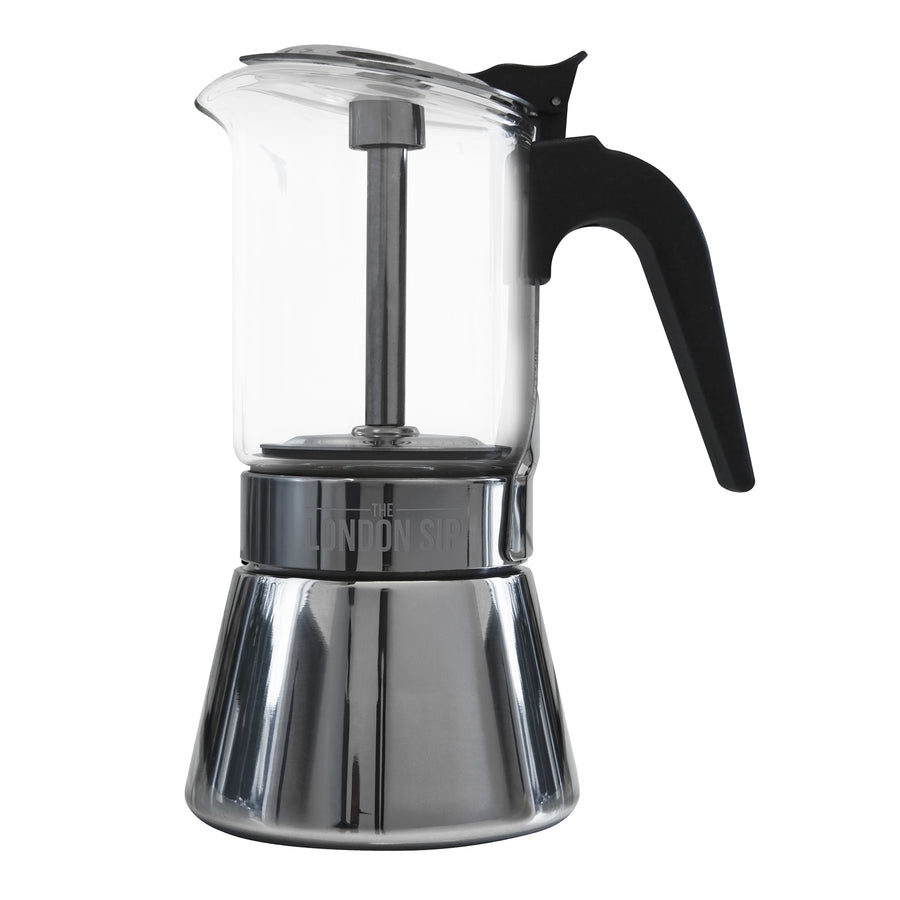 London Sip 6 Cup Glass Stovetop Espresso Coffee Maker