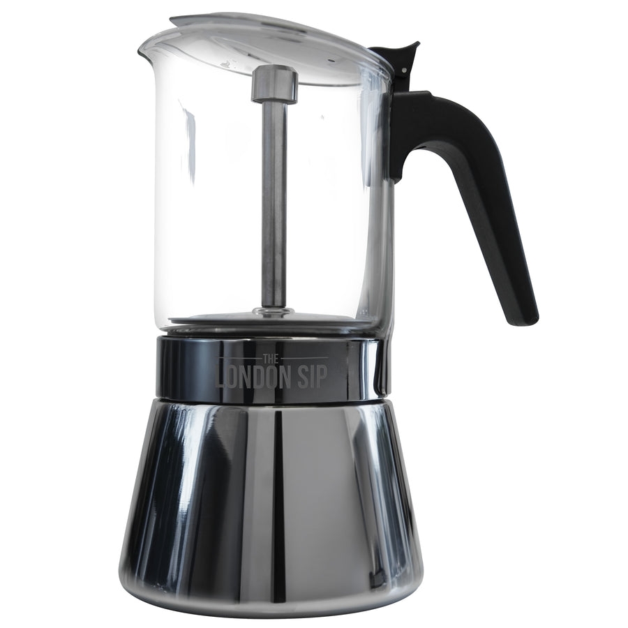London Sip 9 Cup Glass Stovetop Espresso Coffee Maker