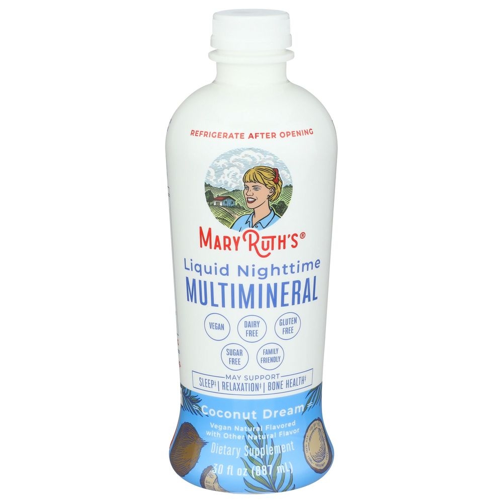 Mary Ruth's Coconut Cream Liquid Nighttime Multimineral, 30 Fluid Ounce