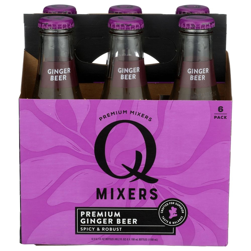 Q Mixers 6.7 Fluid Ounce Premium Ginger Beer, 6 count -- 4 per case
