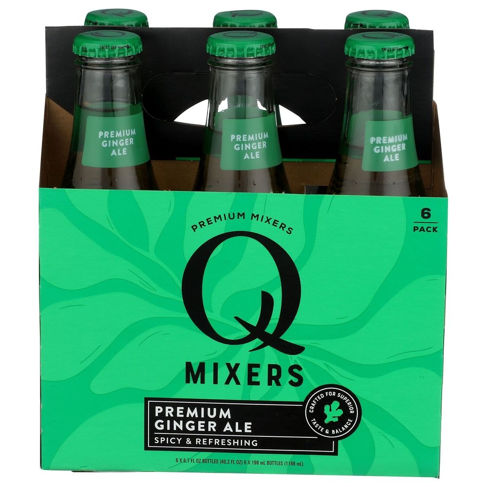 Q Mixers 6.7 Fluid Ounce Premium Ginger Ale, 6 count -- 4 per case