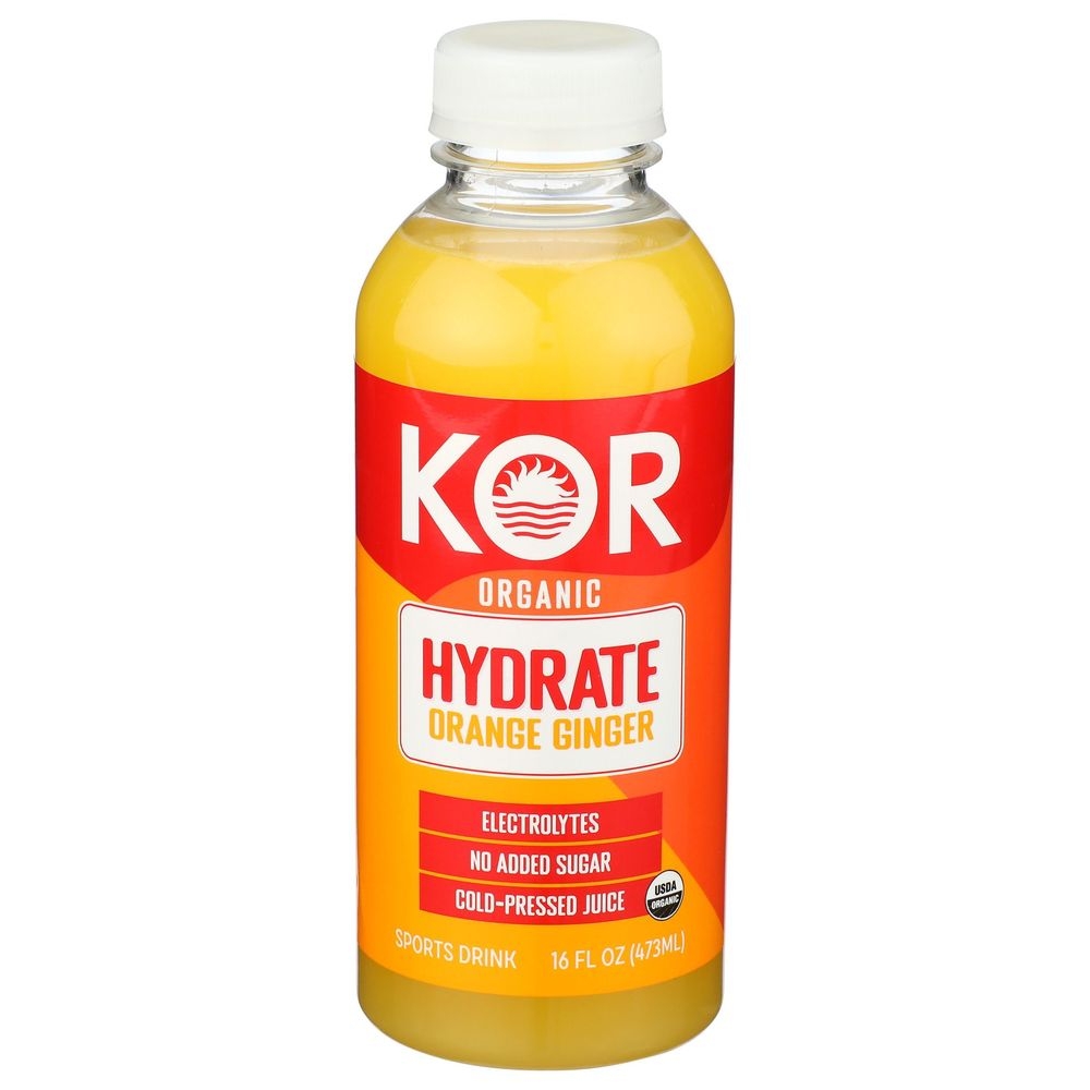 Kos Organic Orange Ginger Sparkler Sports Drink, 16 Fluid Ounce -- 6 per case