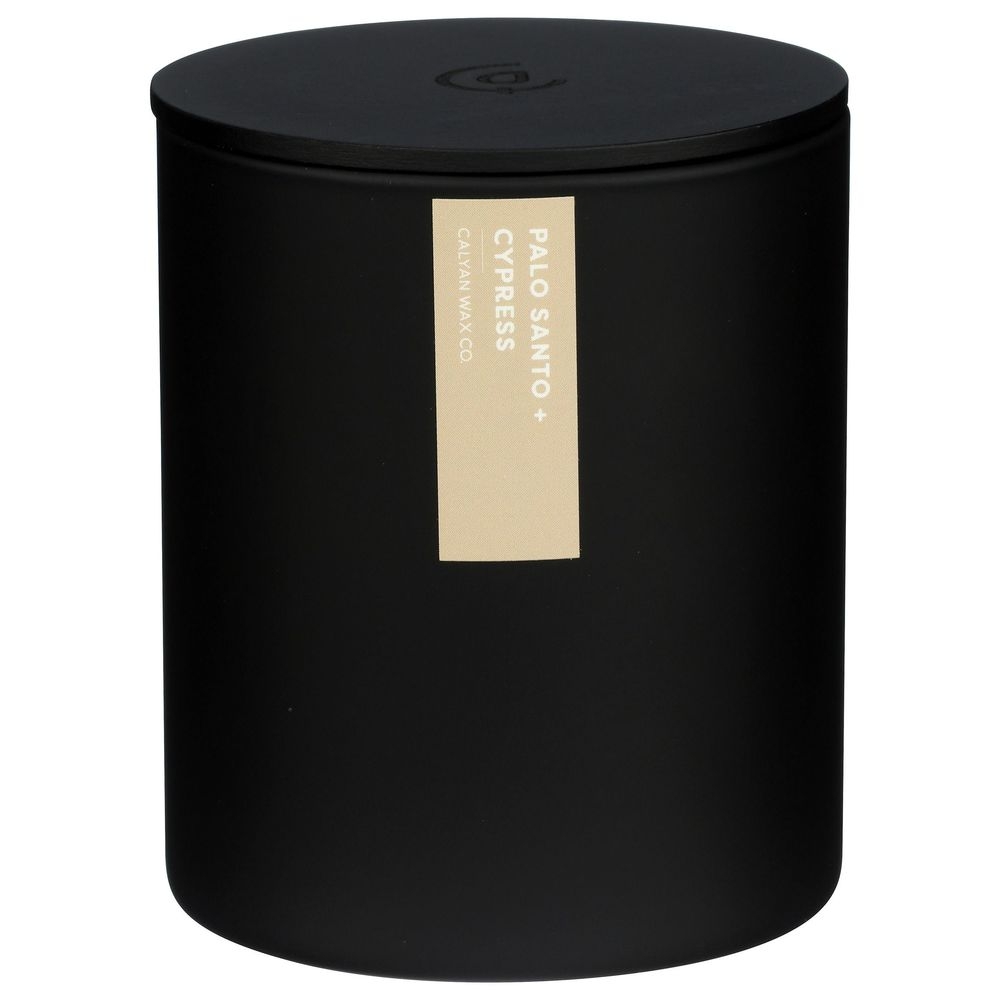 Calyan Wax Palo Santo and Cypress Matte Black Tumbler Soy Candle, 10.2 Ounce -- 6 per case