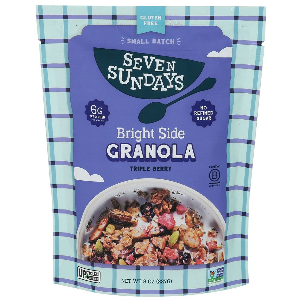 Seven Sundays Triple Berry Bright Side Granola, 8 Ounce -- 6 per case