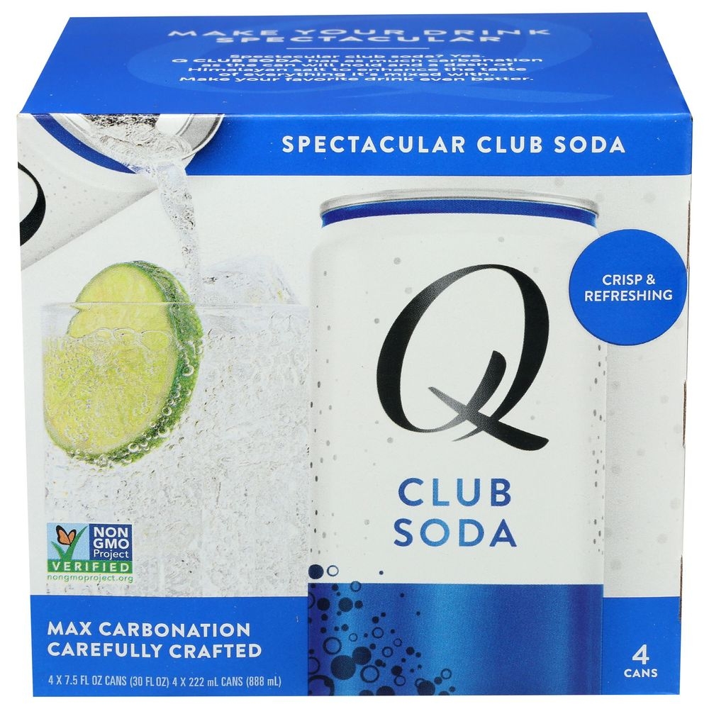 Q Mixer 7.5 Fluid Ounce Spectacular Club Soda, 4 count -- 6 per case