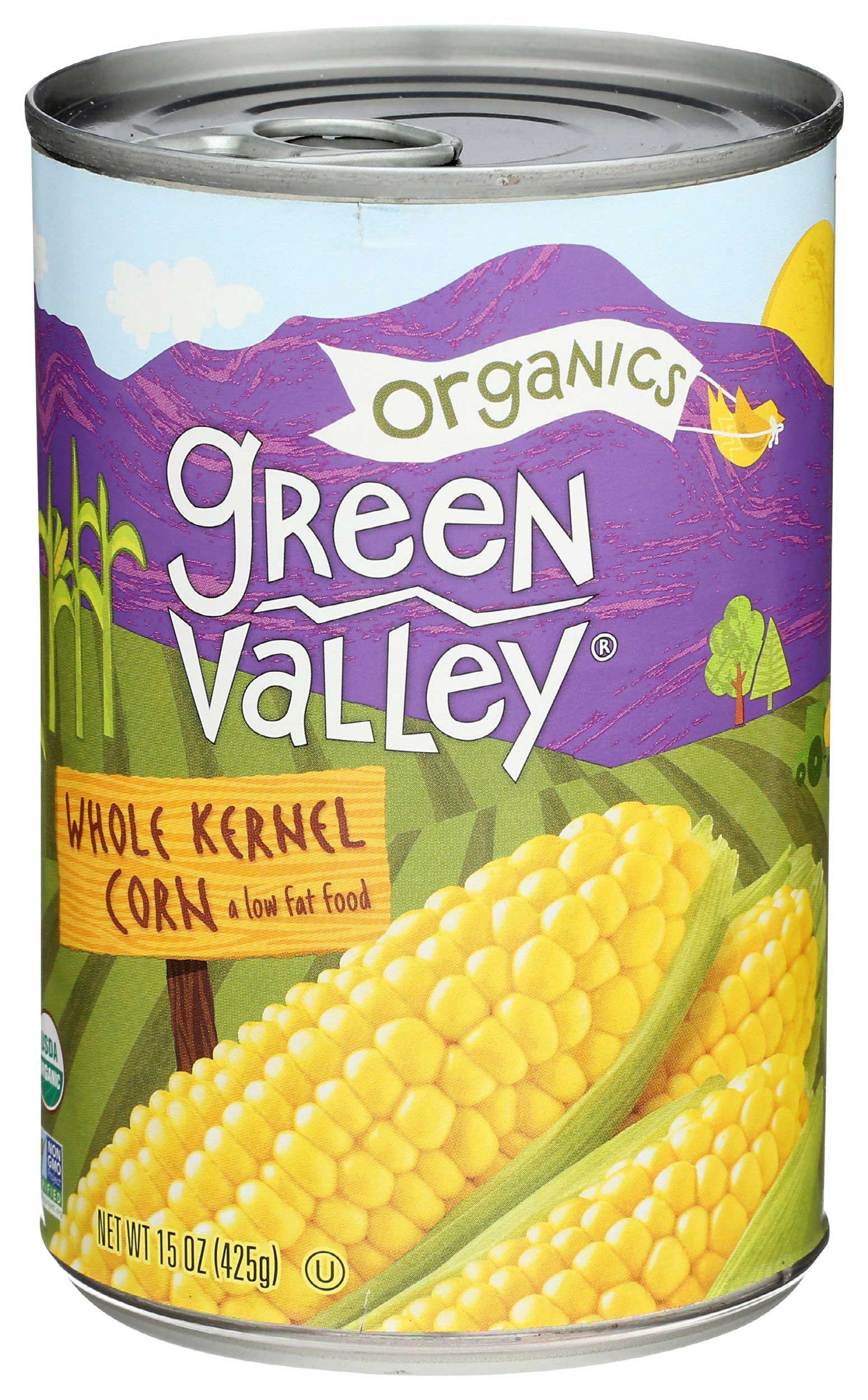 Green Valley Organics Whole Kernel Sweet Corn, 15 Ounce -- 12 per case