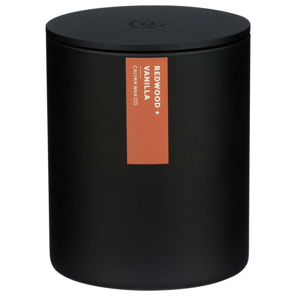 Calyan Wax Redwood and Vanilla Matte Black Tumbler Soy Candle, 10.2 Ounce -- 6 per case