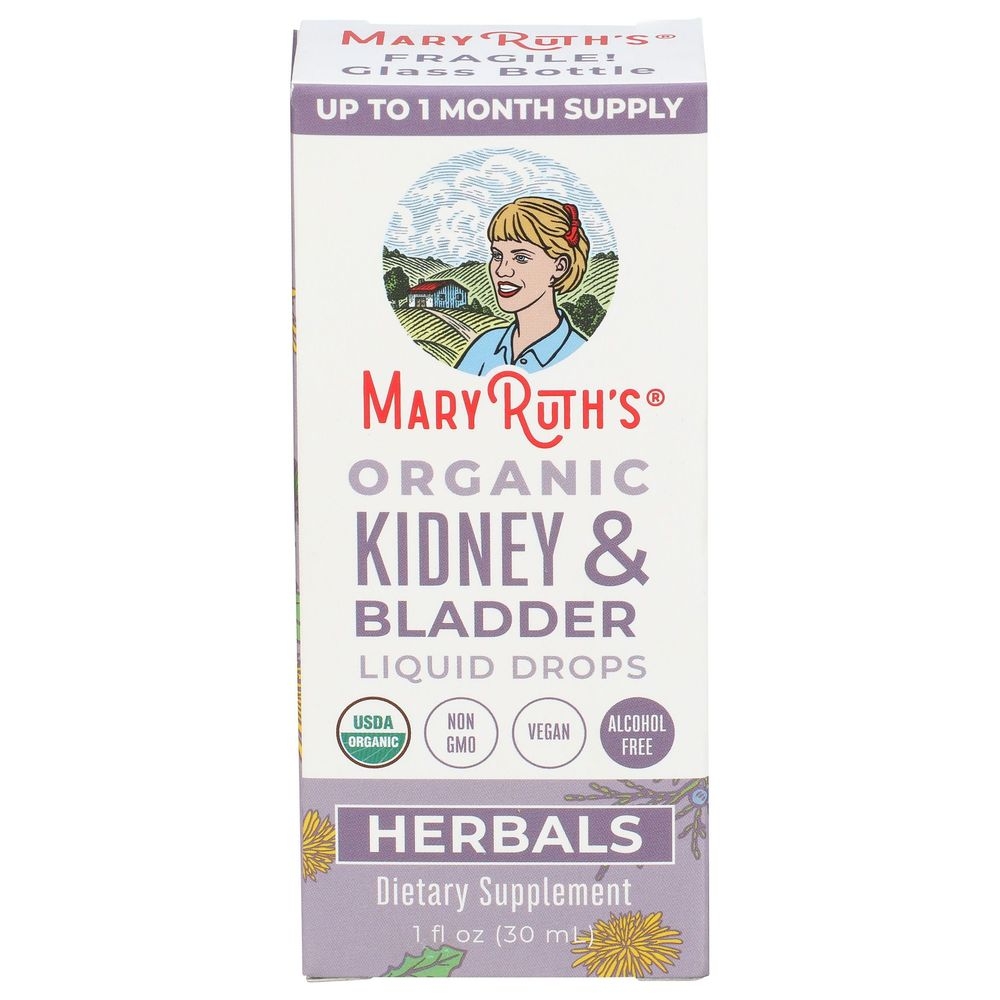 Mary Ruth's Organic Herbal Blend Kidney and Bladder Liquid Drops, 1 Fluid Ounce