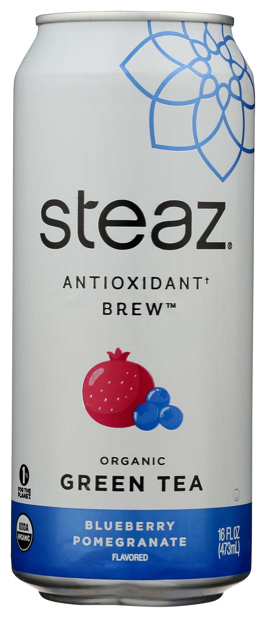 Steaz Green Tea with Blueberry Pomegranate Acai Organic Iced Teaz, 16 Ounce -- 12 per case.