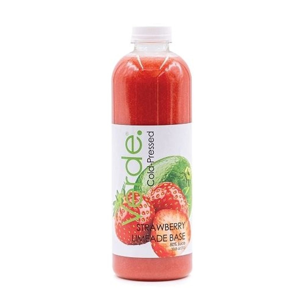 Verde 80 Percent Cold-Pressed Strawberry Limeade Base Juice, 33.8 Ounce -- 6 per case