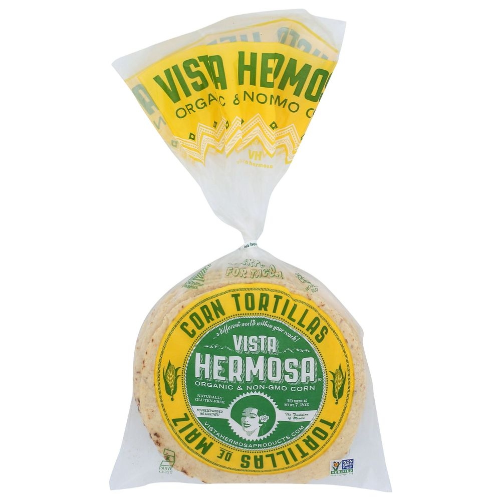 Vista Hermosa 5 inch Organic Corn Tortillas, 8.5 Ounce -- 12 per case