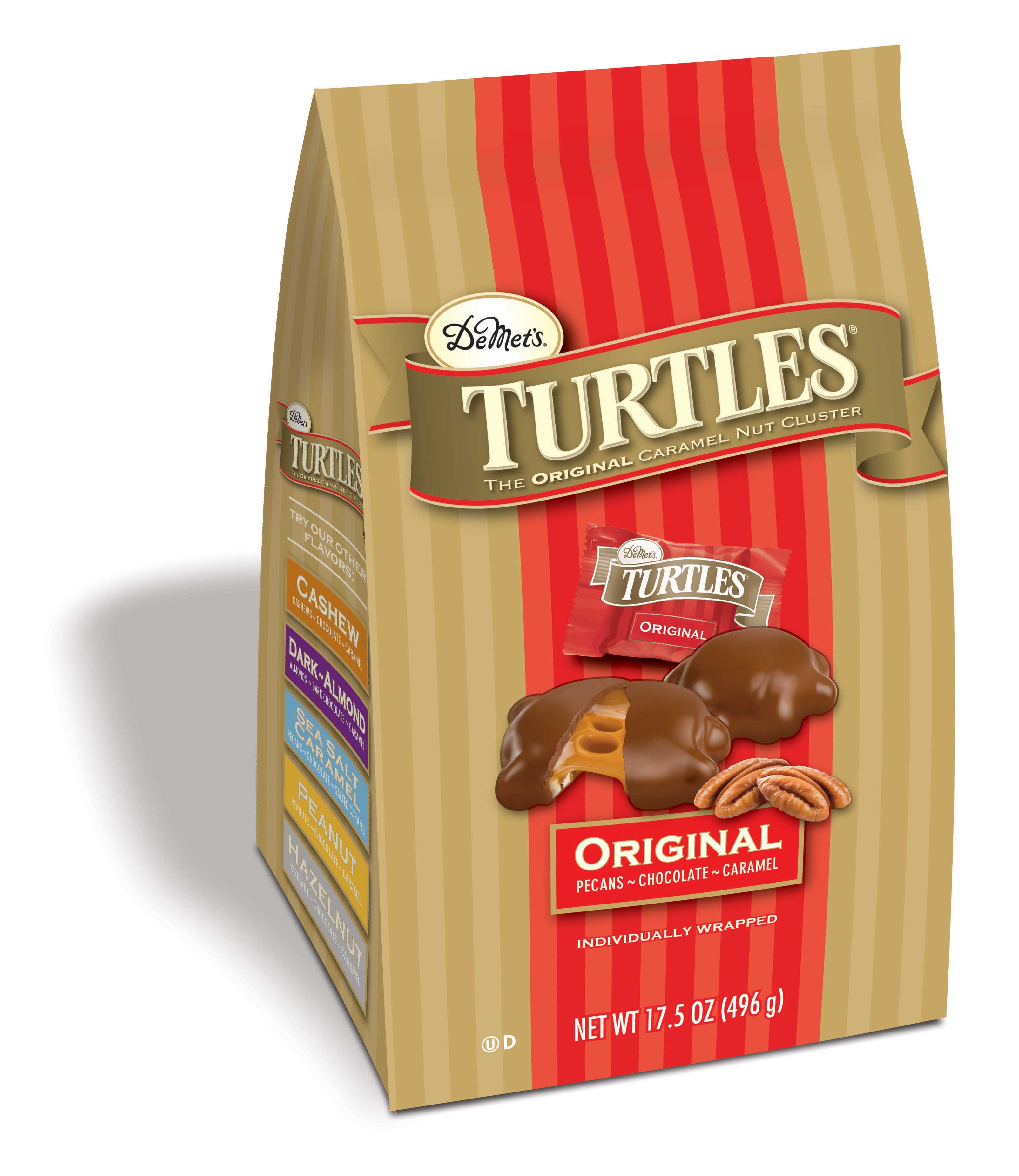 Turtles Original Caramel and Pecan Nut Cluster, 17.5 Ounce -- 10 per case.