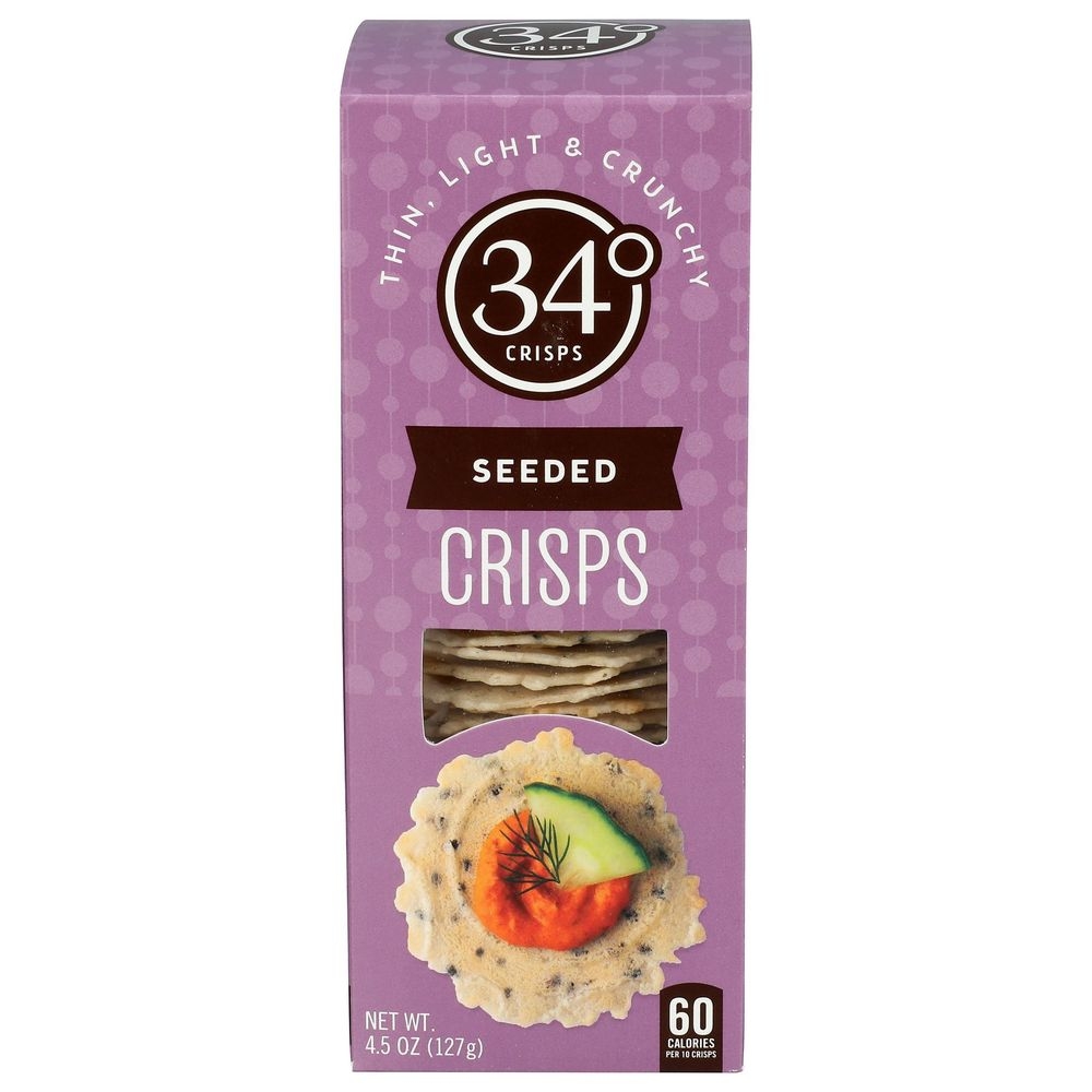 34 Degrees Seeded Crisps, 4.5 Ounce -- 12 per case