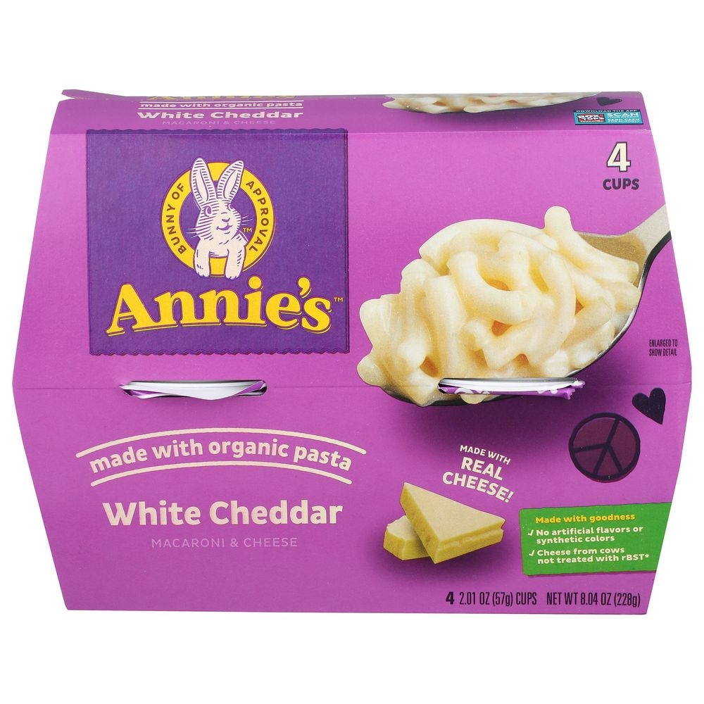 Annies Homegrown Organic Microwave White Cheddar Macaroni and Cheese, 8.04 Ounce -- 6 per case