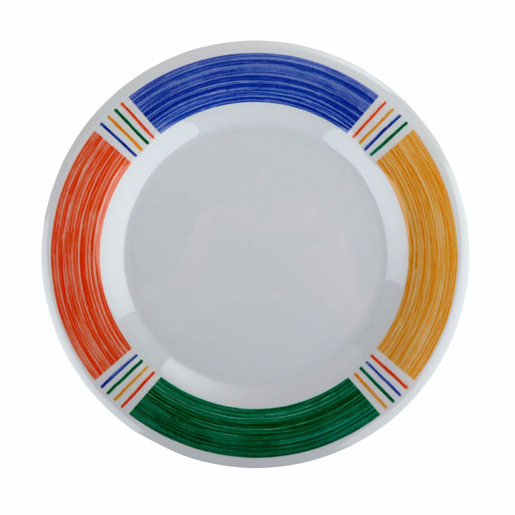 GET Enterprises inc Diamond Barcelona Melamine Round Wide Rim Plate, 6.5 inch -- 48 per case.