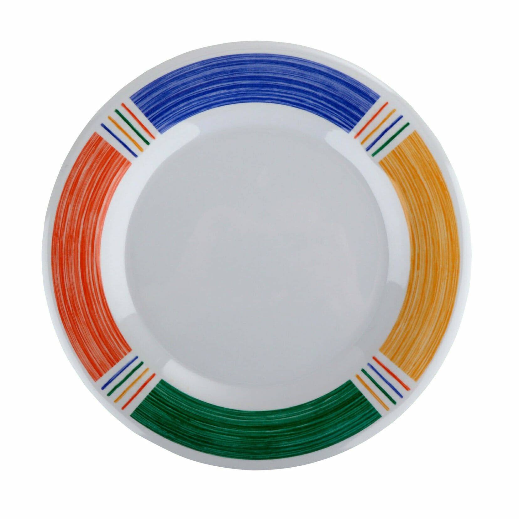 GET Enterprises inc Diamond Barcelona Melamine Round Wide Rim Plate, 7.5 inch -- 48 per case.