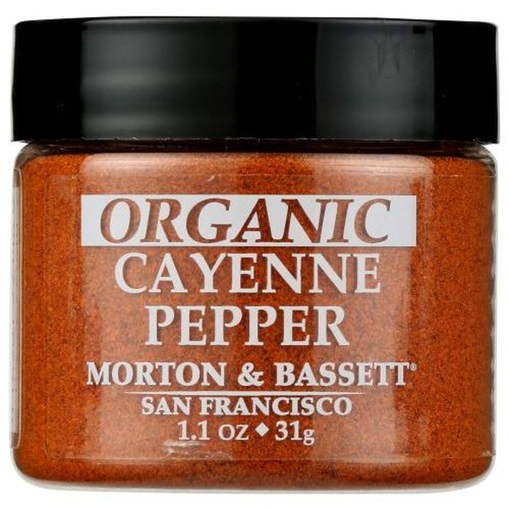 Morton and Bassett Spices Organic Cayenne Pepper, 1.1 Ounce -- 3 per case