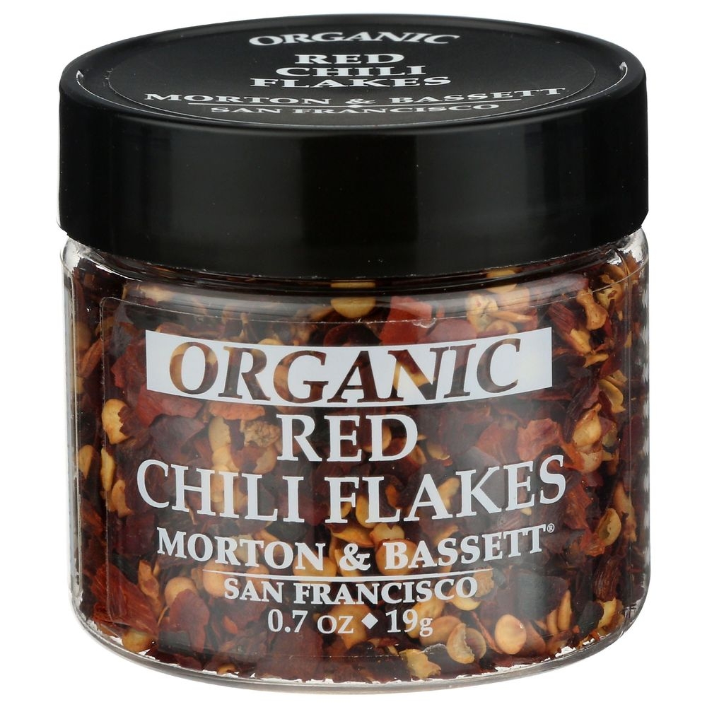 Morton and Bassett Spices Organic Red Chili Flakes, 0.7 Ounce -- 3 per case