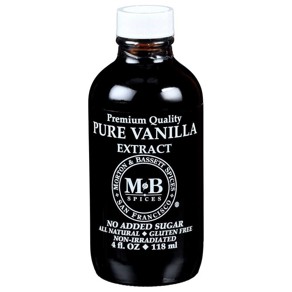 Morton and Bassett Spices Pure Vanilla Extract, 4 Ounce Bottle -- 3 per case