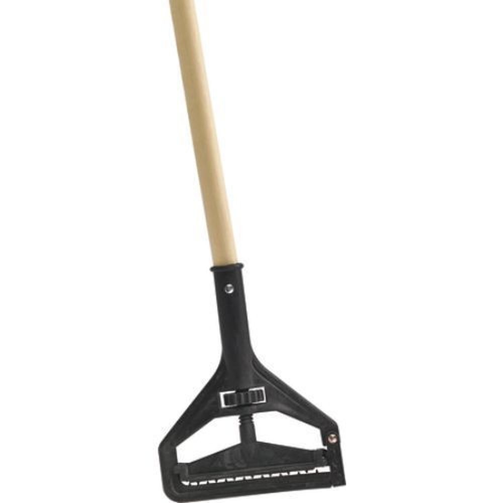 Carlisle 36936500 Plastic Tan Mop Head with Wood Handle, 54 inch Length