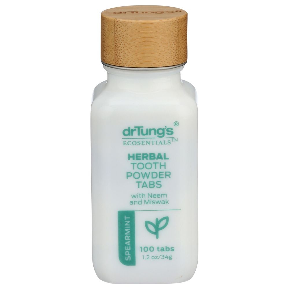 Dr. Tungs Spearmint Herbal Tooth Powder Tabs, 100 count -- 3 per case