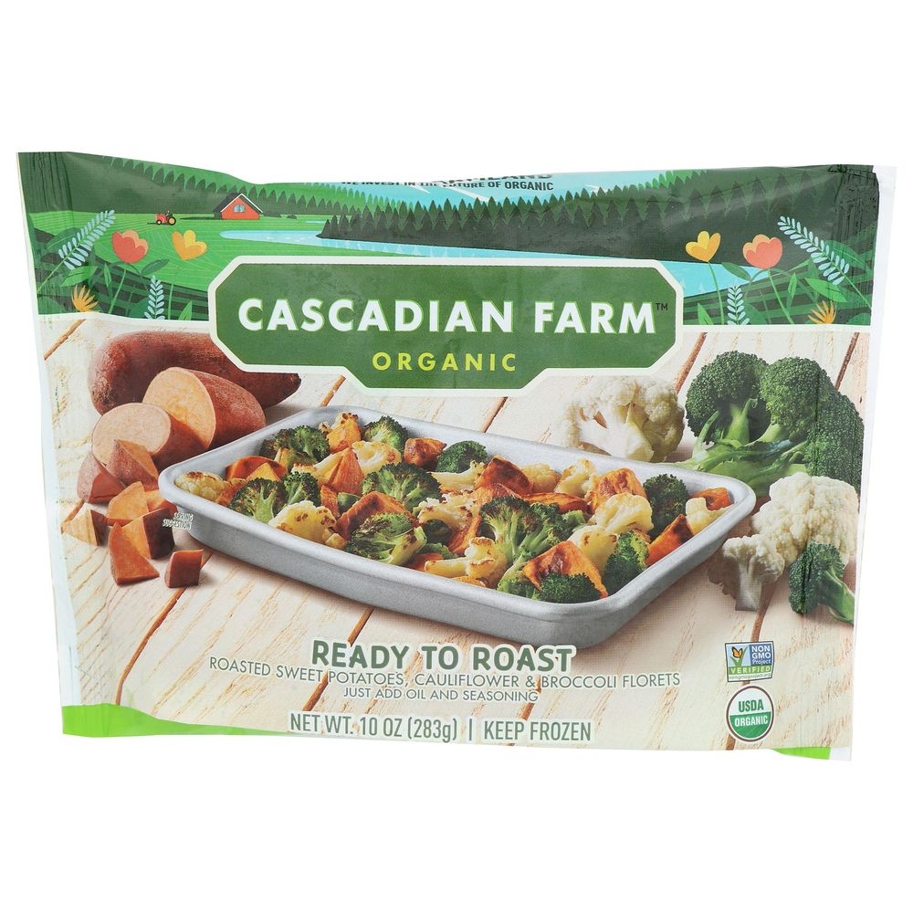 Cascadian Farm Organic Ready To Roast Sweet Potato Cauliflower and Broccoli Florets, 10 Ounce -- 6 per case