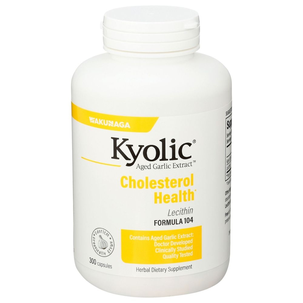 Kyolic Aged Garlic Extract Formula 104 Circulation Health Dietary Supplement Capsules, 300 count