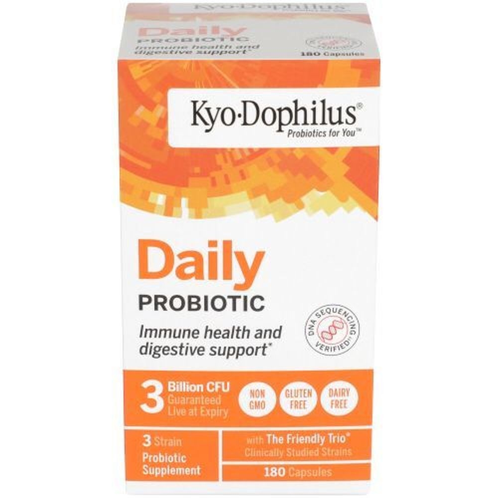 Kyolic Kyo Dophilus Daily Immune and Digestive Support Probiotic Dietary Supplement Capsules, 180 count