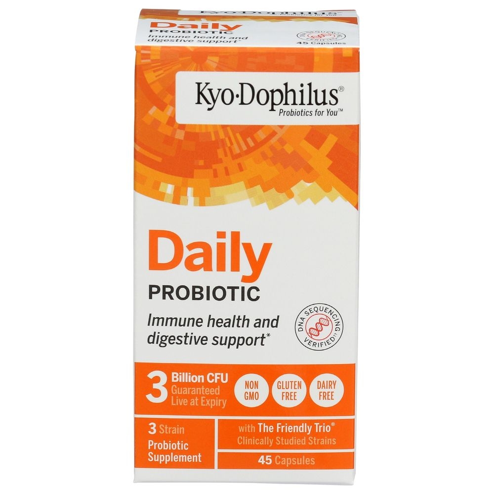 Kyolic Kyo Dophilus Daily Immune and Digestive Support Probiotic Dietary Supplement Capsules, 45 count