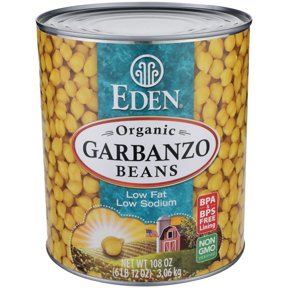 Eden Organic Garbanzo Beans, 108 Ounce -- 6 per case