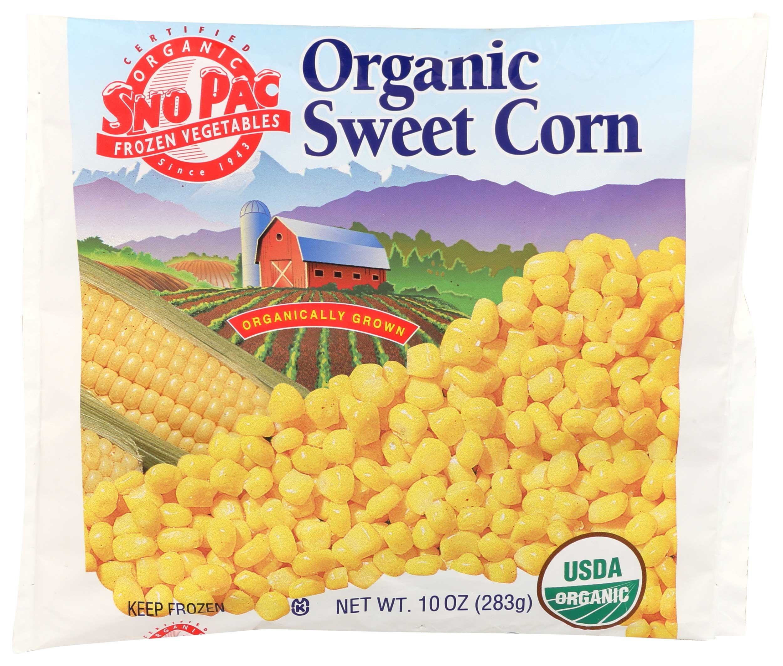 Sno Pac Organic Whole Kernel Sweet Corn, 10 Ounce -- 12 per case
