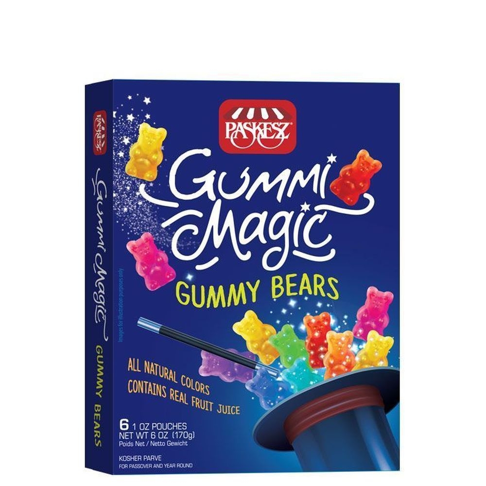 Paskesz Gummi Magic Gummy Bears, 6 Ounce -- 12 per case