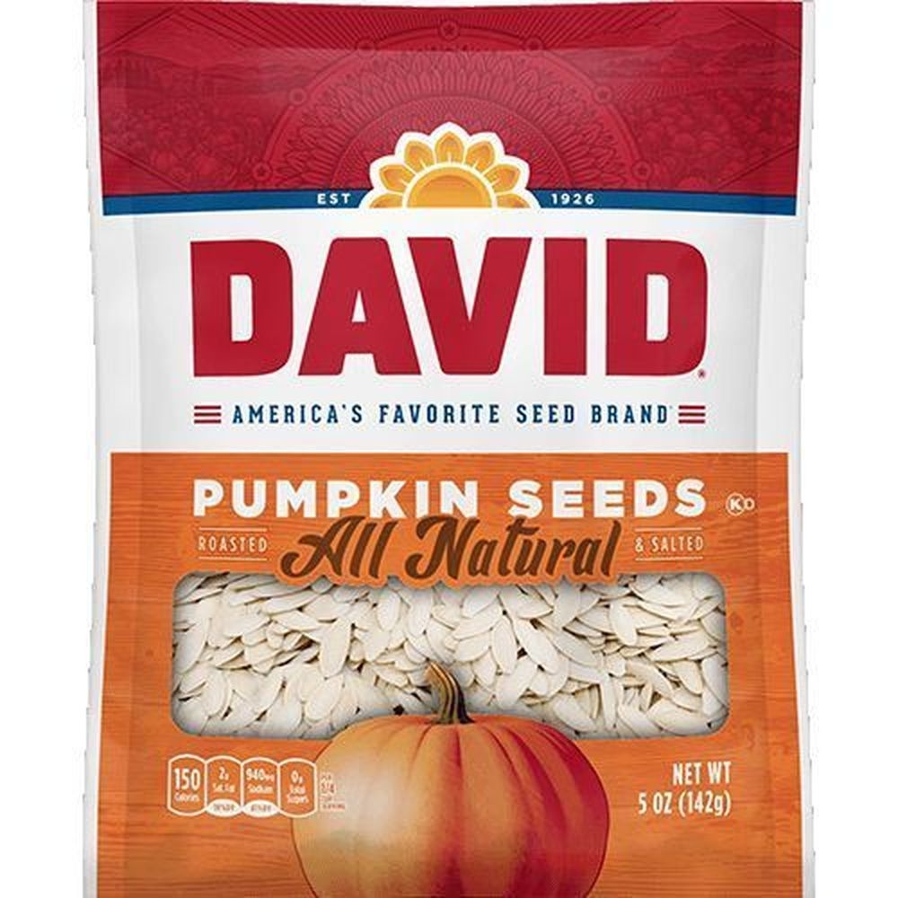 David All Natural Salted and Roasted Pumpkin Seeds, 5 Ounce -- 12 per case