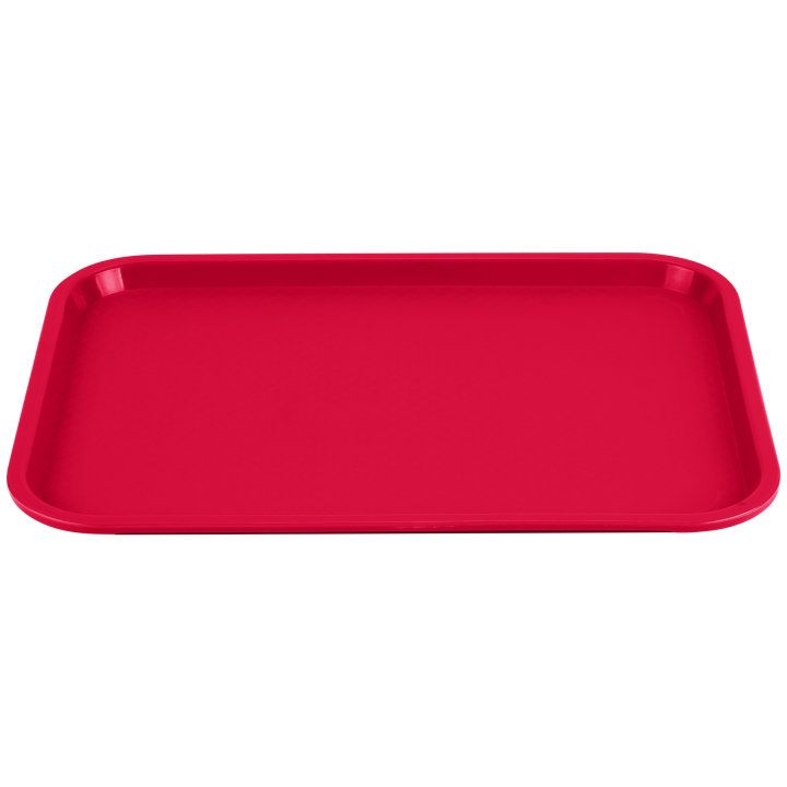 Vollrath Polypropylene Red Fast Food Tray, 14 x 18 inch -- 12 per case.
