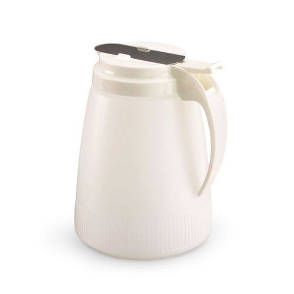 Vollrath 4748-05 Dripcut Plastic Syrup Server with White Plastic Top, 48 Ounce Capacity -- 6 per case