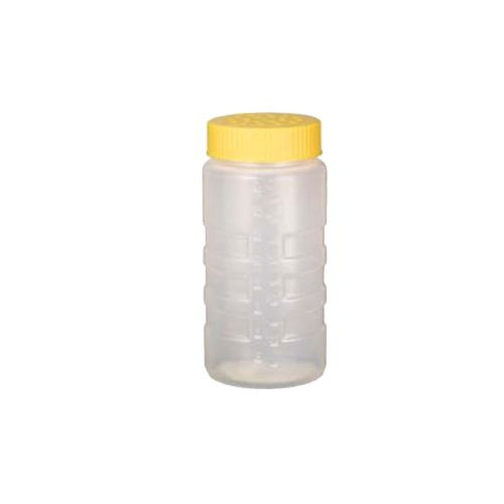 Vollrath 4961-1308 Traex Dripcut Clear Dredge with Large Hole Yellow Lid, 16 Ounce