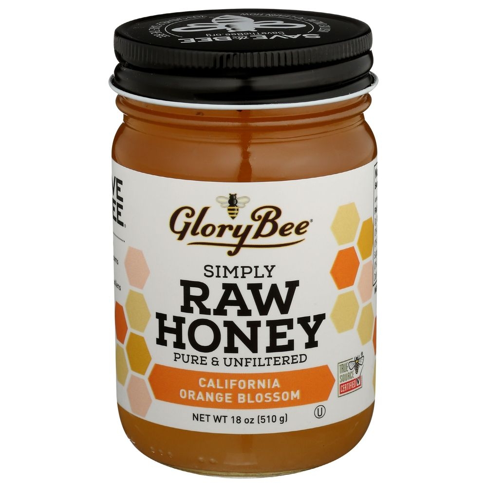 Glorybee California Orange Blossom Simply Raw Honey, 18 Ounce -- 6 per case