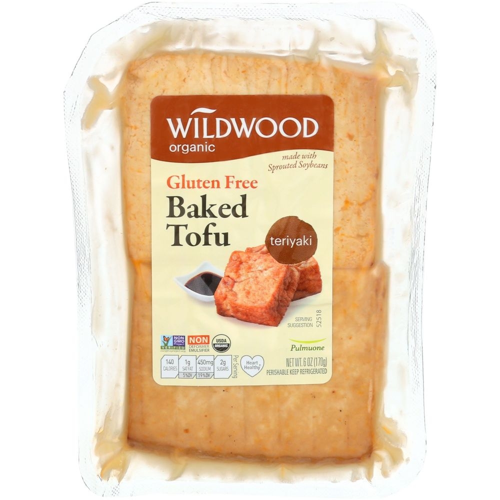 Wildwood Organic Teriyaki Baked Tofu, 7 Ounce -- 6 per case
