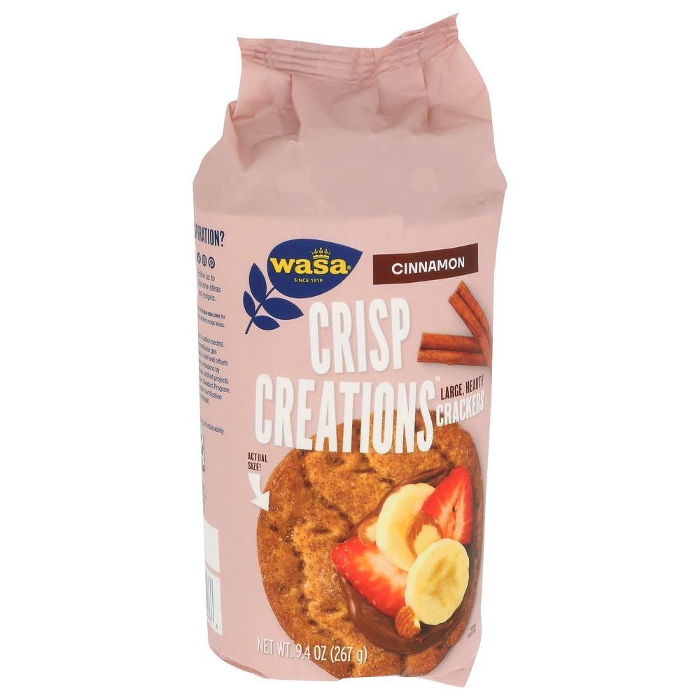 Wasa Crisp Creations Cinnamon Cracker, 9.4 Ounce -- 8 per case