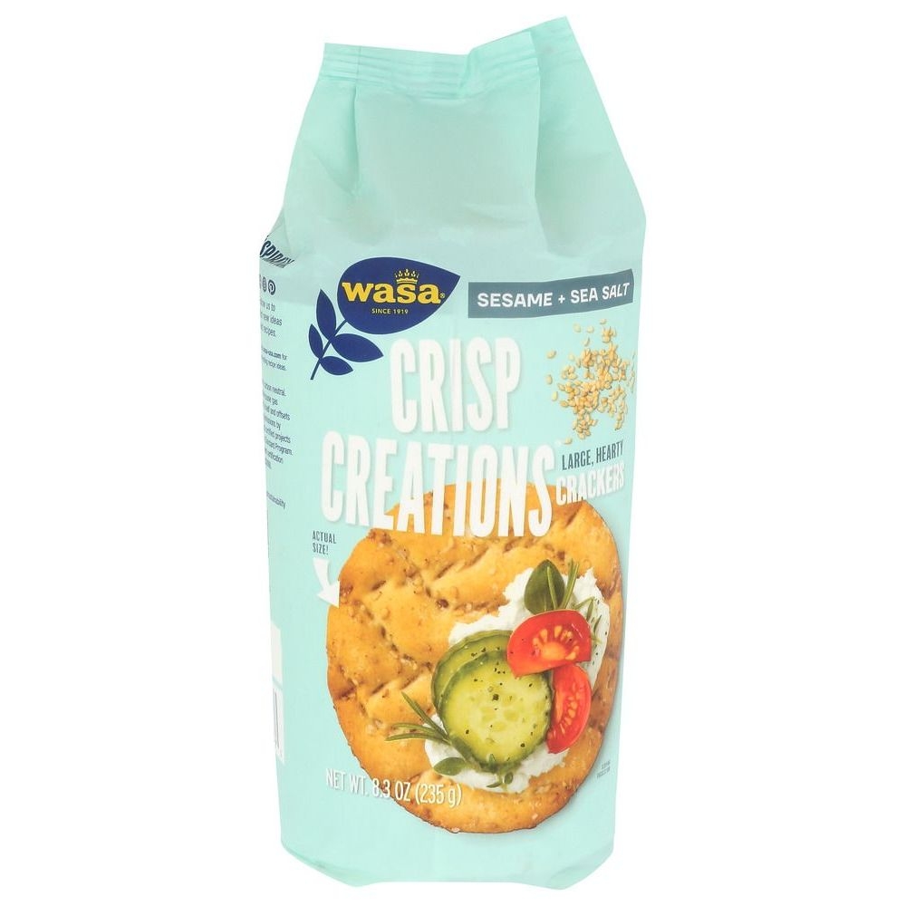 Wasa Crisp Creations Sesame and Sea Salt Cracker, 8.3 Ounce -- 8 per case