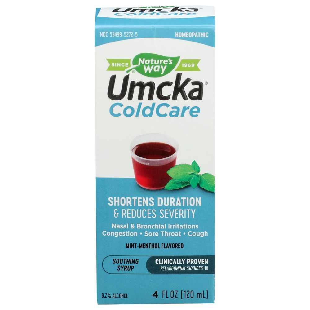 Natures Way Umcka Mint-Menthol ColdCare Syrup, 4 Ounce