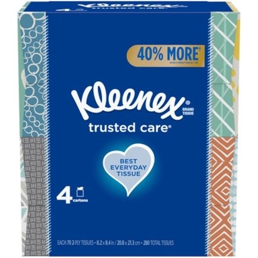 Kleenex Upright Facial Tissue Bundle, 280 count per pack -- 12 per case.