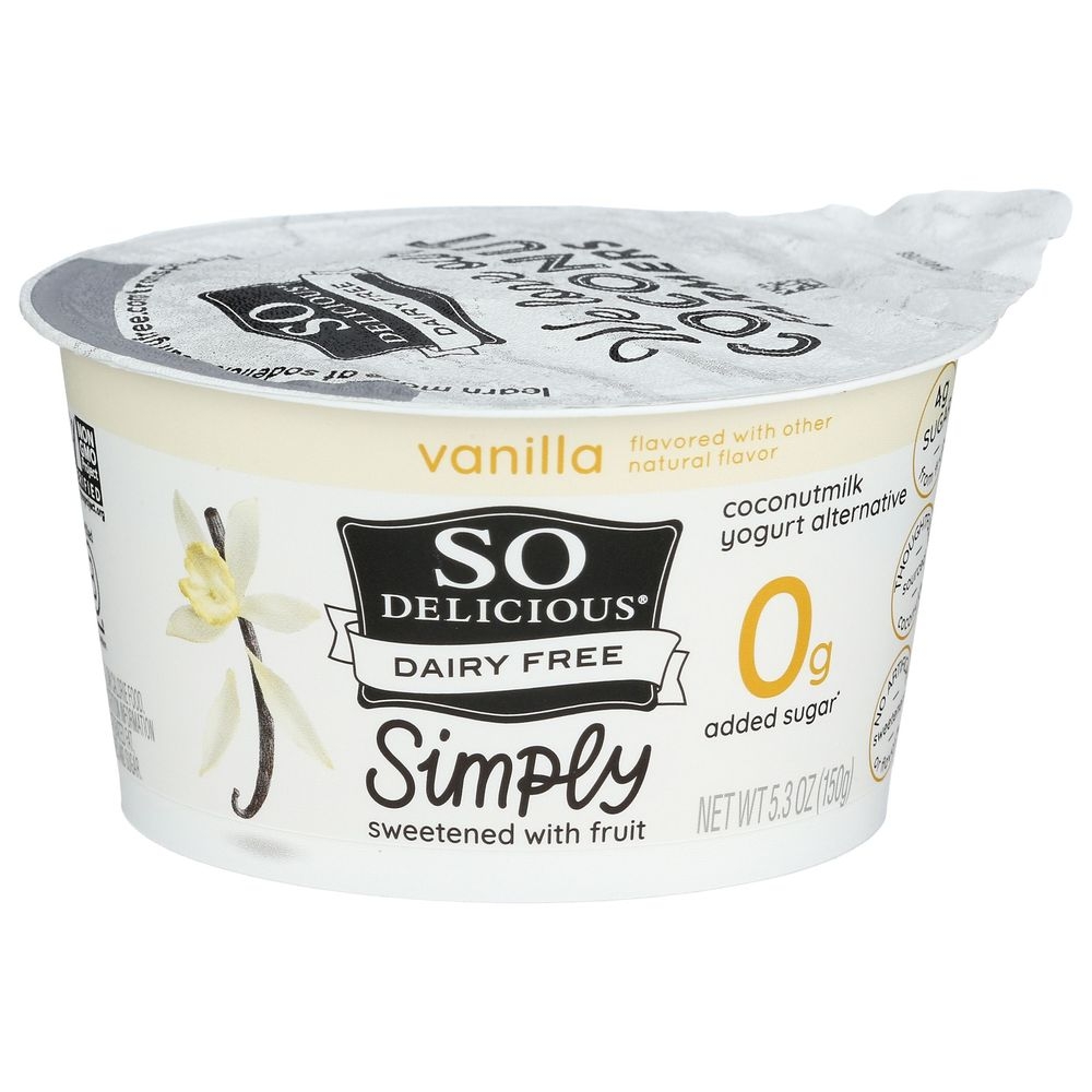 So Delicious Dairy Free Coconutmilk Vanilla Yogurt, 5.3 Ounce -- 8 per case