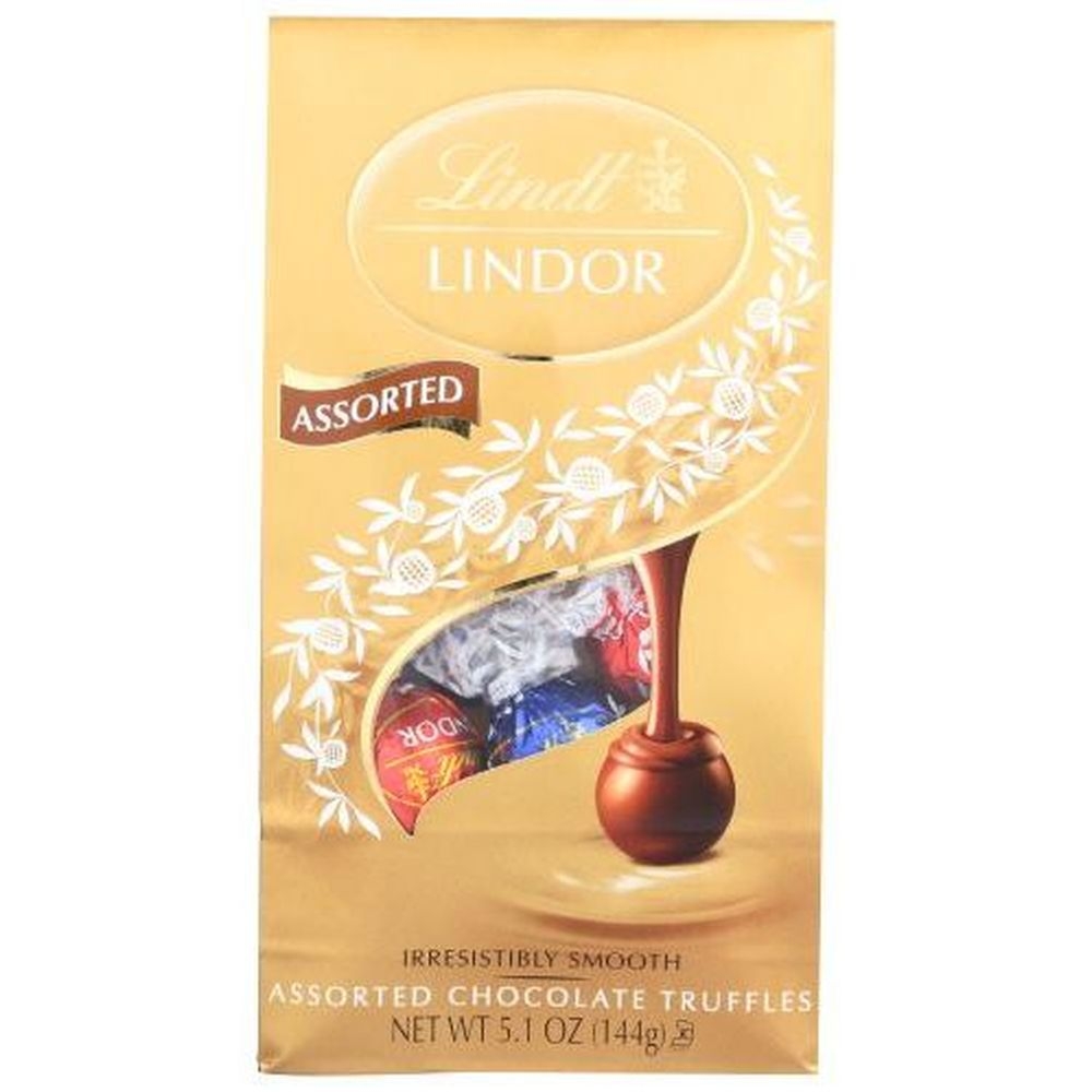 Lindt Lindor Assorted Chocolate Truffles, 5.1 Ounce Bag -- 6 per case